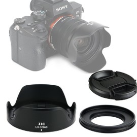 JJC LH-S2860 Black Petal Tulip Lens Hood Shade, Compatible with Sony FE 28-60mm f/4-5.6 Lens and Sony E PZ 16-50mm f/3.5-5.6 OSS Lense