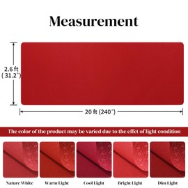 HOMBYS 350 GSM Red Carpet Runner for Party and Events, 2.6 x 20 ft Non-Slip Alise Runway Rug for Proposal and Wedding Decorations, Hollywood and Oscars, No Tape Needed (2.6 x 20 ft)