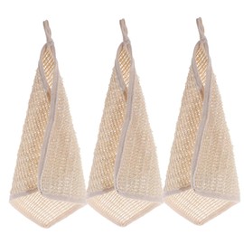 PACKOVE 3pcs Lightweight Ramie and Wash Cloths for Exfoliating Towels for Daily Use for Bathing and Facial Cleansing