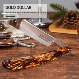 Navaja de afeitar retro para hombre con mango acrílico, para barbería, lista para afeitarse, sin raspador estabilizador