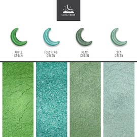 Slice of the Moon | Apple Green Natural Mineral Mica Powder, 0.42oz (12g) | for Personal or Professional Use - Cosmetics, Epoxy Resin Projects, Nail Polish, Soaps, Bath Bombs, and Art Projects