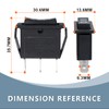 Innfeeltech 3 Pcs Mini Rocker Switch Black KCD3-101 3 Pin