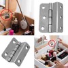 4 PCS Three Fold Hinges, Flexible Metal Decorative Box Hinges