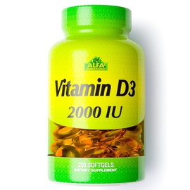 ALFA VITAMINS Vitamin D3 2000 IU Supplement, Supports Immune Health, Calcium Absorption, Healthy Bones & Joints, Dietary Supplement for Daily Wellness, Non GMO, Gluten Free, 250 Soft Gels