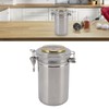 Cigar Jar Stainless Steel Silicone Ring with Hygrometer Waterproof Sealed