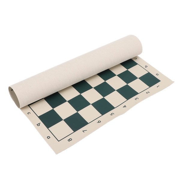Portable Chess Board 34.5x34.5cm PVC Soft Chess Board Tournament Style Chess Set for Travel Camping