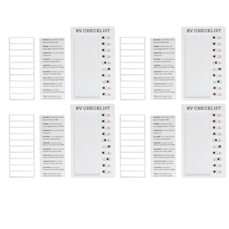 4pcs Checklist Board DIY Production Recyclable Portable Chore Checklist Detachable