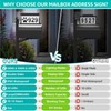 ASOMST Solar Address Sign, 3-Color Lighting Modes Mailbox Number Plaque