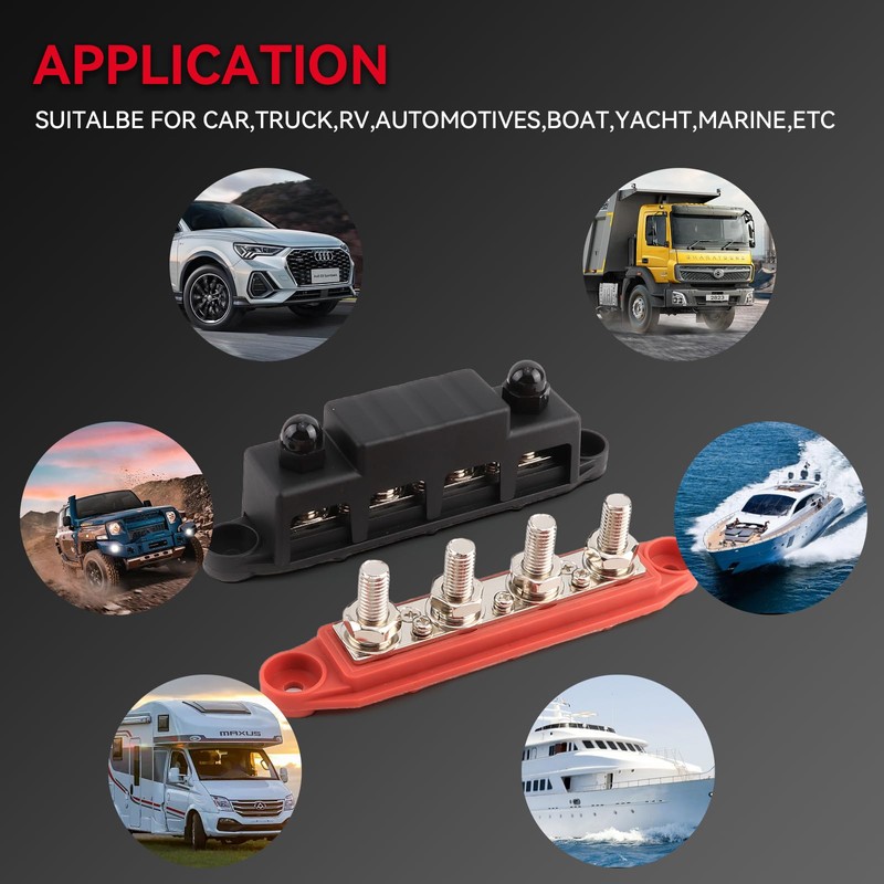 DaRui Power Distribution Block Bus Bar 5/16'' M8 Terminal Stud