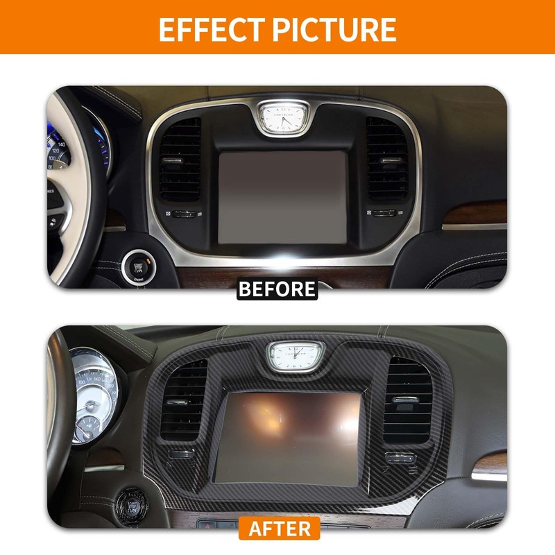 RT-TCZ for Chrysler 300C Dash Navigation Panel Trim Cover Compatible