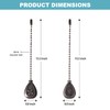 SmoTecQ Ceiling Fan Pull Chain Extenders 2 Pack, Decorative Waterdrop