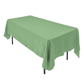 AK TRADING CO. 60 x 102-Inch Rectangular Polyester Tablecloth - Made in USA - Wrinkle-Resistant, Flame Retardant, Durable Party Table Cover, Banquet Tablecloth, Wedding Table Cover - Sage