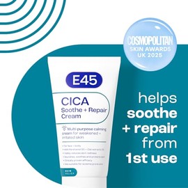 E45 Cica Soothe & Repair Cream - Protects and Restores Dry, Sensitive & Irritated Skin, Reduces Redness - With Natural Ingredients, Fragrance Free, 50ml