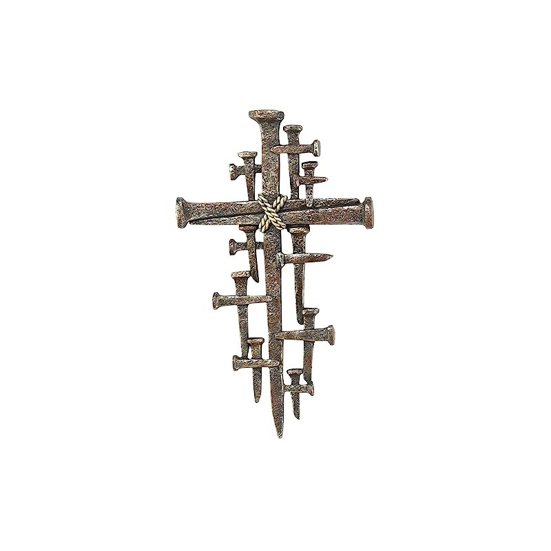 Dicksons Nail Crosses Decorative Abstract Brown 12 x 7.75 Resin