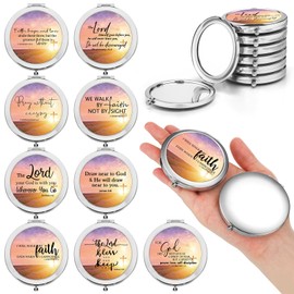 RattanView 18 Pcs Church Gifts for Woman Christian Compact Mirrors Gifts Religious Pocket Mirror with Bible Verse Scripture Quote Inspirational Christian Gift for Mother Women Friends