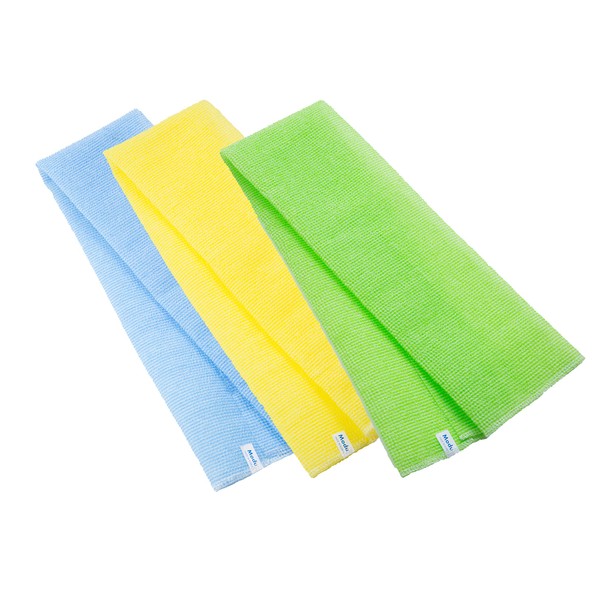 3 toallas de ducha exfoliantes para la espalda, 37 x