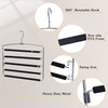 TOPIA HANGER Pants Hangers Space Saving, 2-Pack Swing Arm Pants