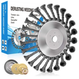 Professional Weed Brush for Brush Cutter, 25.4 mm Wild Herb Brush, Wire Brush for Brush Cutter, Weed Brush, Replacement Trimming Attachment for Lawnmowers, Very Robust, Easy Assembly, Easy Trimmer (6