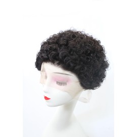 Short Curly Lace Front Wigs Human Hair Wig 180% Density Pixie Wigs for Black Women Glueless Wigs for Black Women Natural Color