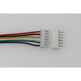 HSF 10 Sets JST XH 2.54mm 26 AWG 6 Pin Connector Plug Male with 200mm Red Black Yellow White Green Blue Terminal Connector Cable Wire and 10 Pieces Female Connector for Household Appliances etc