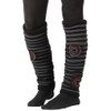 PUREWONDER Women's Leg Warmers Patchwork Leg Warmers No. 59, black