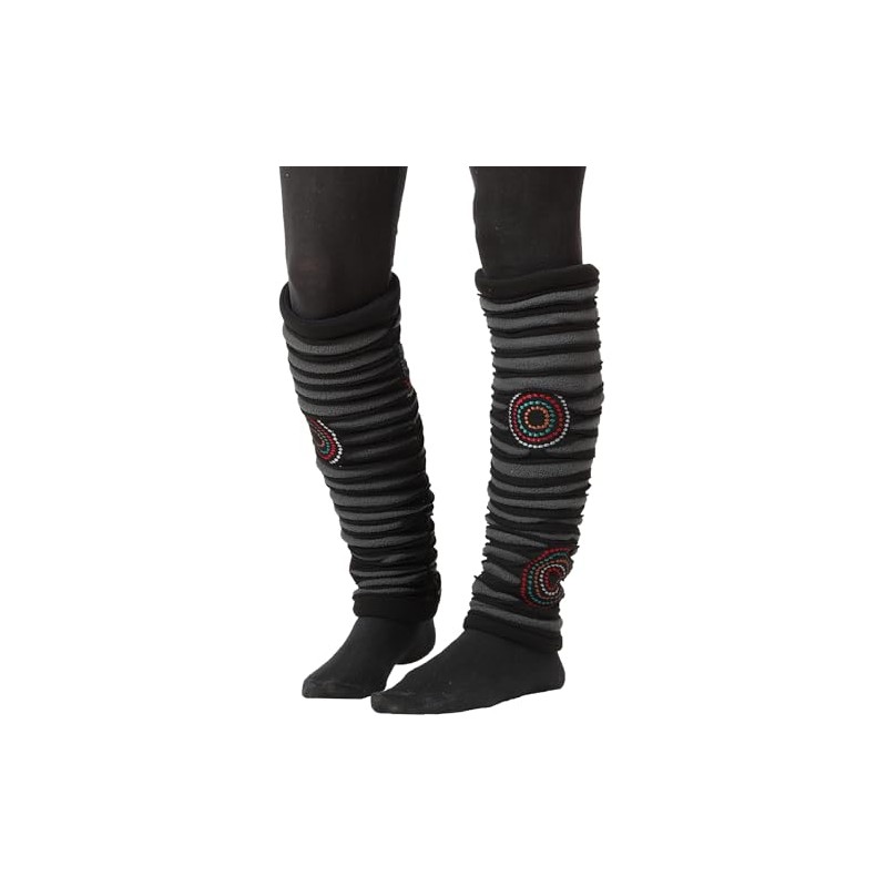 PUREWONDER Women's Leg Warmers Patchwork Leg Warmers No. 59, black