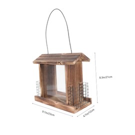 Sosoport Wooden Bird Feeder Outdoor Garden Birdhouse Feeder Holder for Small Birds Bird Feeders for Outside