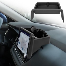 Neepiar Center Console Organizer Compatible with 2021-2025 2026 Nissan Rogue S/SV/Rock Creek Dashboard Tray Interior Insert Accessories Behind Screen Black (Only Fit 8-Inch Screen)