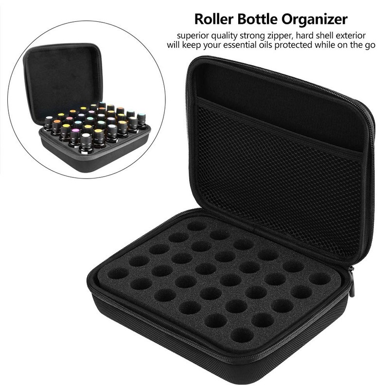 Essential Oil Carrying Case, Hard Shell Holds 30 Bottles Travel
