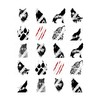 Wolf Black Nail Art Decals - Waterslide Nail Decals - Design #3
