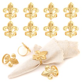 Napkin Ring Holders, Napkin Rings, Napkin Rings Set of 12, Napkin Ring Holders for Cloth Napkins, Round Serviette Rings, Napkin Ring Set, Napkin Ring Bulk - Golden