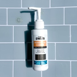 CLEAN SWIM Pro-Biotic Gel Face Cleanser for your Face with Pro-Biotics, Fruit AHA and Vitamin C 125mL