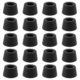 SG Store Pack of 20 Round Rubber Feet Rubber Feet Bumper Rubber Feet for Cutting Boards for Flight Cases Speaker Amplifier Cabinets Furniture 11 x 15 x 19 mm Black