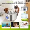 ZEKIRY Cat Water Fountain Stainless Steel, 3.2L/108oz Automatic Pet Water