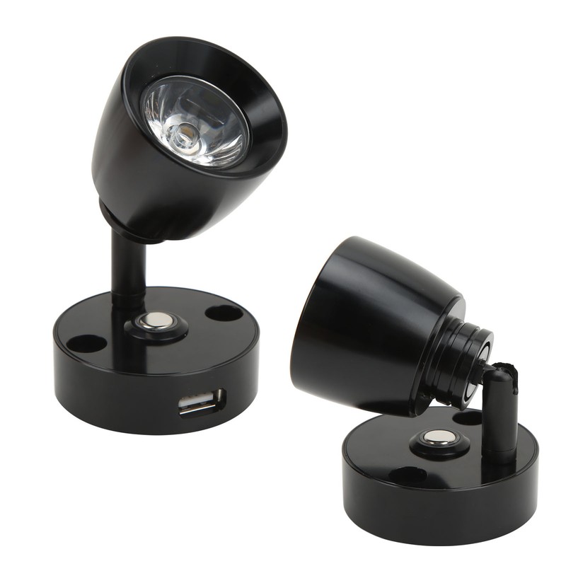 RV LED Reading Light Press Dimming Switch USB Port Wall