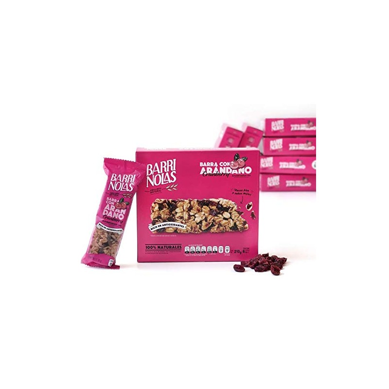 Barras nutritivas de avena con Arándano 100% natural (42 pz)