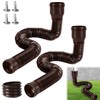 Hengrongshen Pack of 2 Gutter Downpipe Extension Flexible, Downpipe Extensions