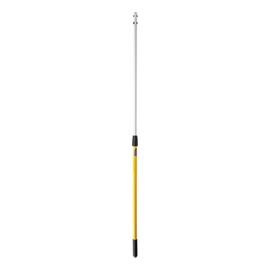 Rubbermaid Commercial Products HYGEN Quick-Connect Adjustable Extension Handle/Pole, Lightweight Cleaning Tool for Floors/Walls/Ceilings/Windows for Janitorial/Residential/Commercial/Business, Yellow