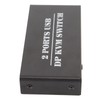 DisplayPort KVM Switch 2 Ports 4K 60Hz Dual Mode Aluminum