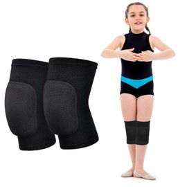 EQLEF Knee Pads Dance Children, Sponge Knee Pad Non-Slip Sports Knee Pad for 7-12 Years Old Boys Girls Elastic Knee Pads for Volleyball Football Yoga Running Cycling (14 x 23.5 cm)