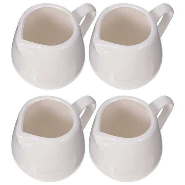 BESPORTBLE Small Ceramic Milk Jug: Mini Milk Pitcher with Handle, Pouring Coffee Cream Sauce Cup, Kitchen Restaurant Cup for Sugar Pourer