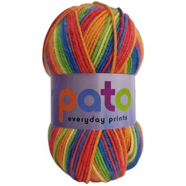 Cygnet Yarns DK Acrylic Prints Yarn, 100% Acrylic, 4.00mm Needles, 100g Balls, 290m Length per Ball, Brightly Striped Colorway (Rainbow 690)
