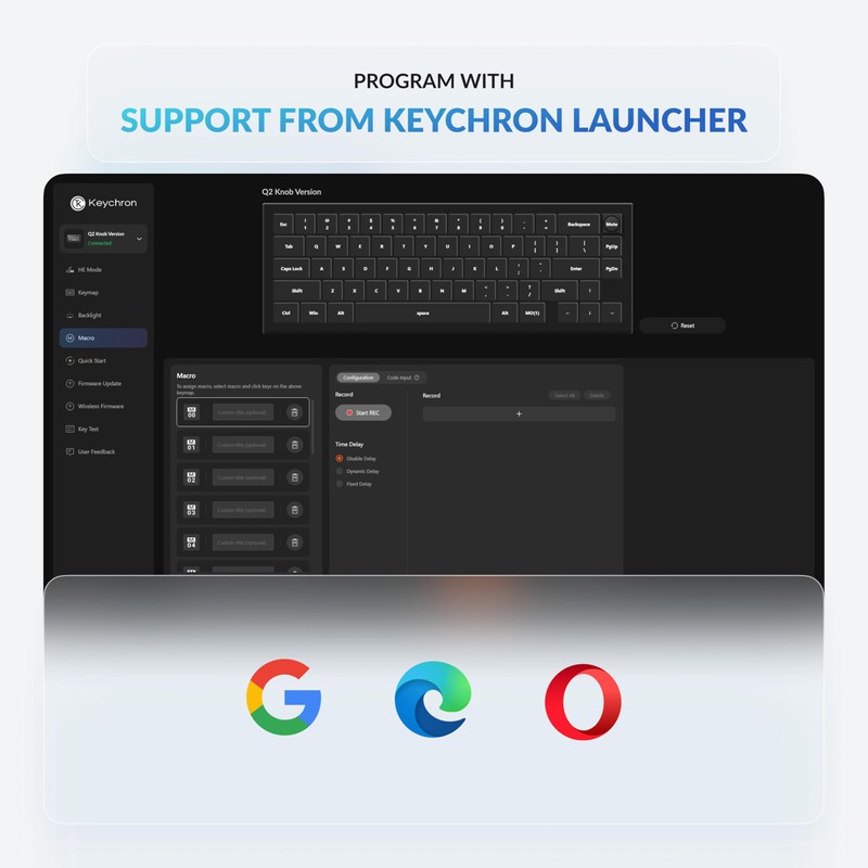 Keychron Q2 Wired 65% Mechanical Keyboard with Knob & RGB