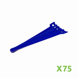 NavePoint 8 Inch Hook and Loop Reusable Strap Cable Cord Wire Ties 75 Pack Blue