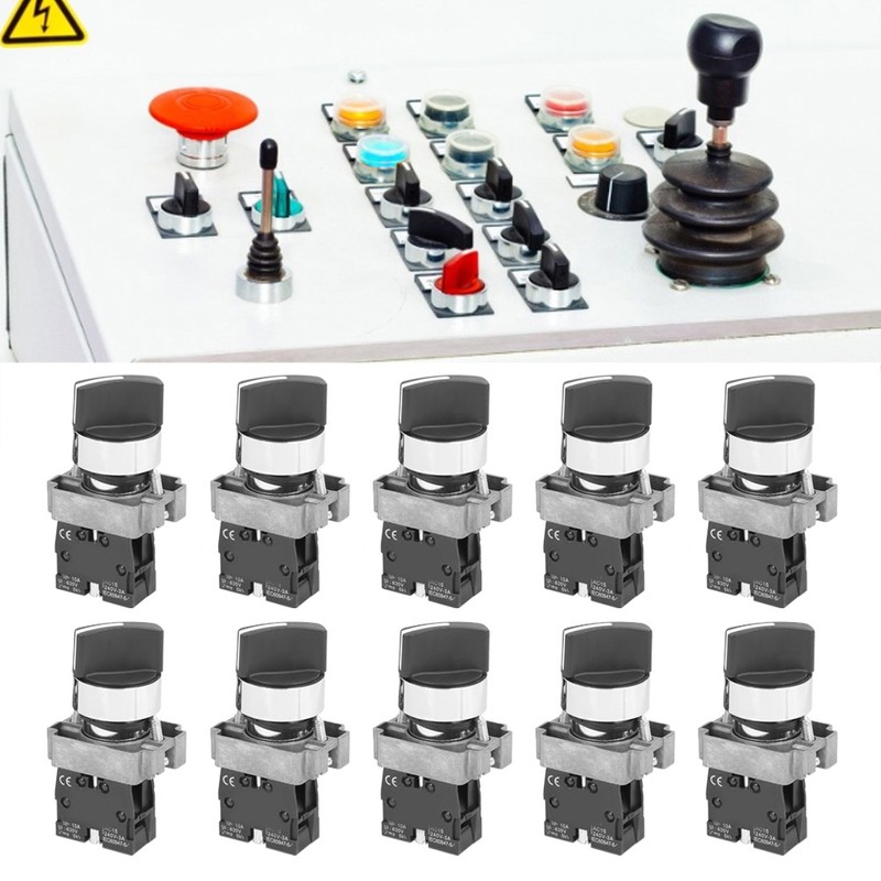 10Pcs BERM Button Switches Normally Closed Safety 2Level Knob Switch