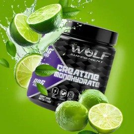 Creatina Monohidratada 500g Wolf En Polvo Sabores Limón                                                                                               
