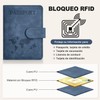 Porta Pasaporte con Bloqueo RFID, Porta Pasaporte y Visa Impermeable,