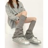 Yanmucy Leg Warmers Double Layer Plush Knitted Leg Sleeve Wide
