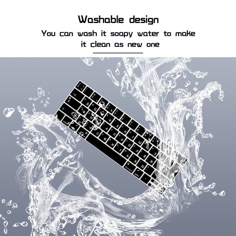 HRH Russian Language Silicone Keyboard Cover Skin for MacBook Pro