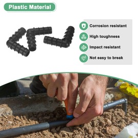 M METERXITY 20-Pack Drip Irrigation Barbed Fittings, for 1/2 Inch Elbows Tubing Connector Plastic Coupling Irrigation Parts for Garden/Greenhouse/Aquarium/Flower Pot, Drip Pipe Accessories